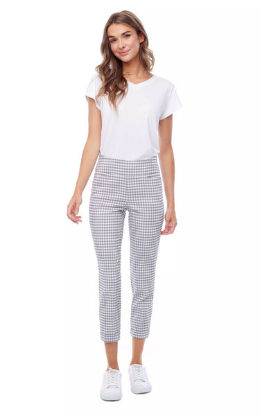 Up! Gingham cuffed cropped Pant 67734