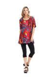 Mode Gitane Long Scoop Neck Floaty Tunic t3009