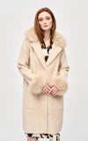 Joseph Ribkoff Faux Feather Coat 243923