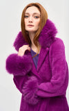 Joseph Ribkoff Faux Feather Coat 243923