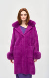 Joseph Ribkoff Faux Feather Coat 243923