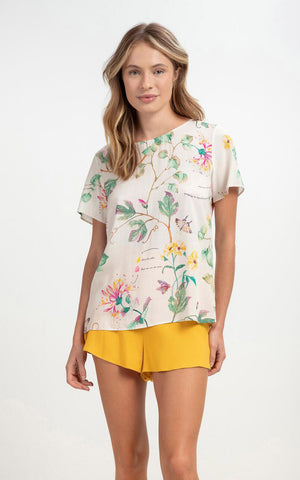 Lez a Lez Floral Blouse 8124L