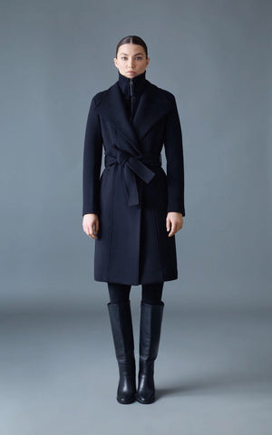 Mackage 2-in-1 double face wool coat with sash 'Norita'
