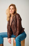 Mauritius Leather Biker Jacket- Sofia