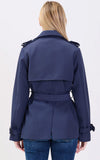 Point Zero «eco» Short double breasted belted trench coat 'Aubrey'