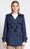 Point Zero «eco» Short double breasted belted trench coat 'Aubrey'