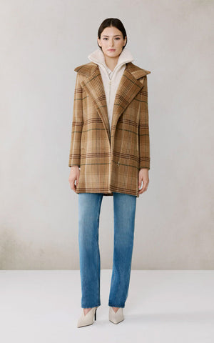 Soia & Kyo Plaid Moto Coat 'Kiana p'