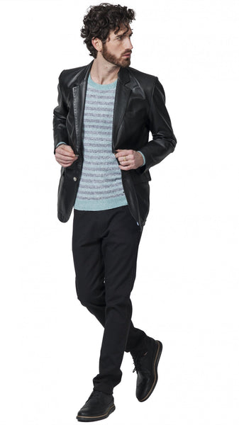 miXim Veste en Cuir- Brasco pour hommes